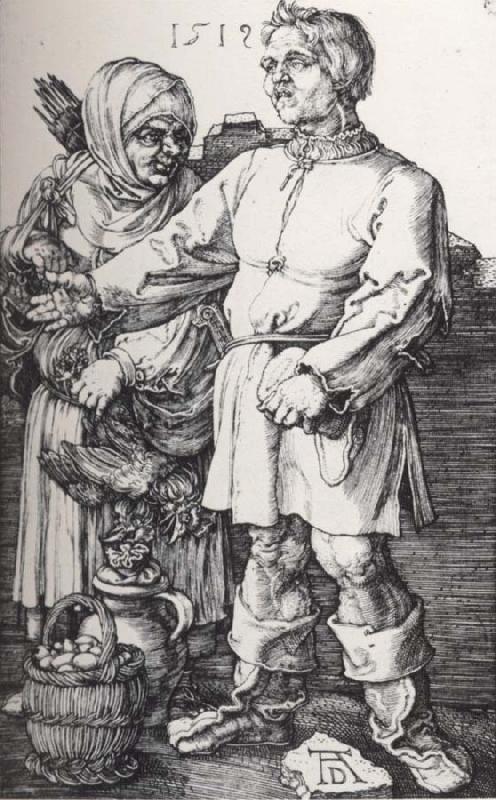 Albrecht Durer Peasants at Market oil painting image